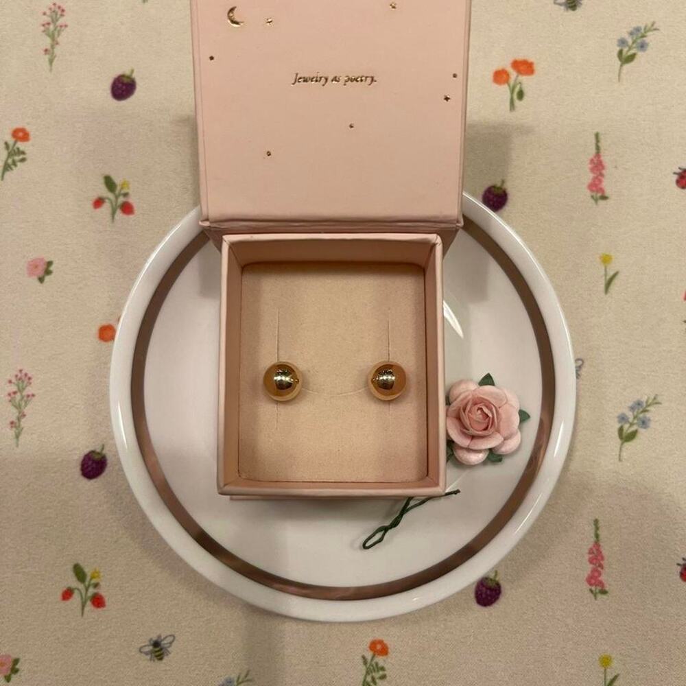 Catbird 10k Gold Reversible Ball Earrings Front or Back 🦢